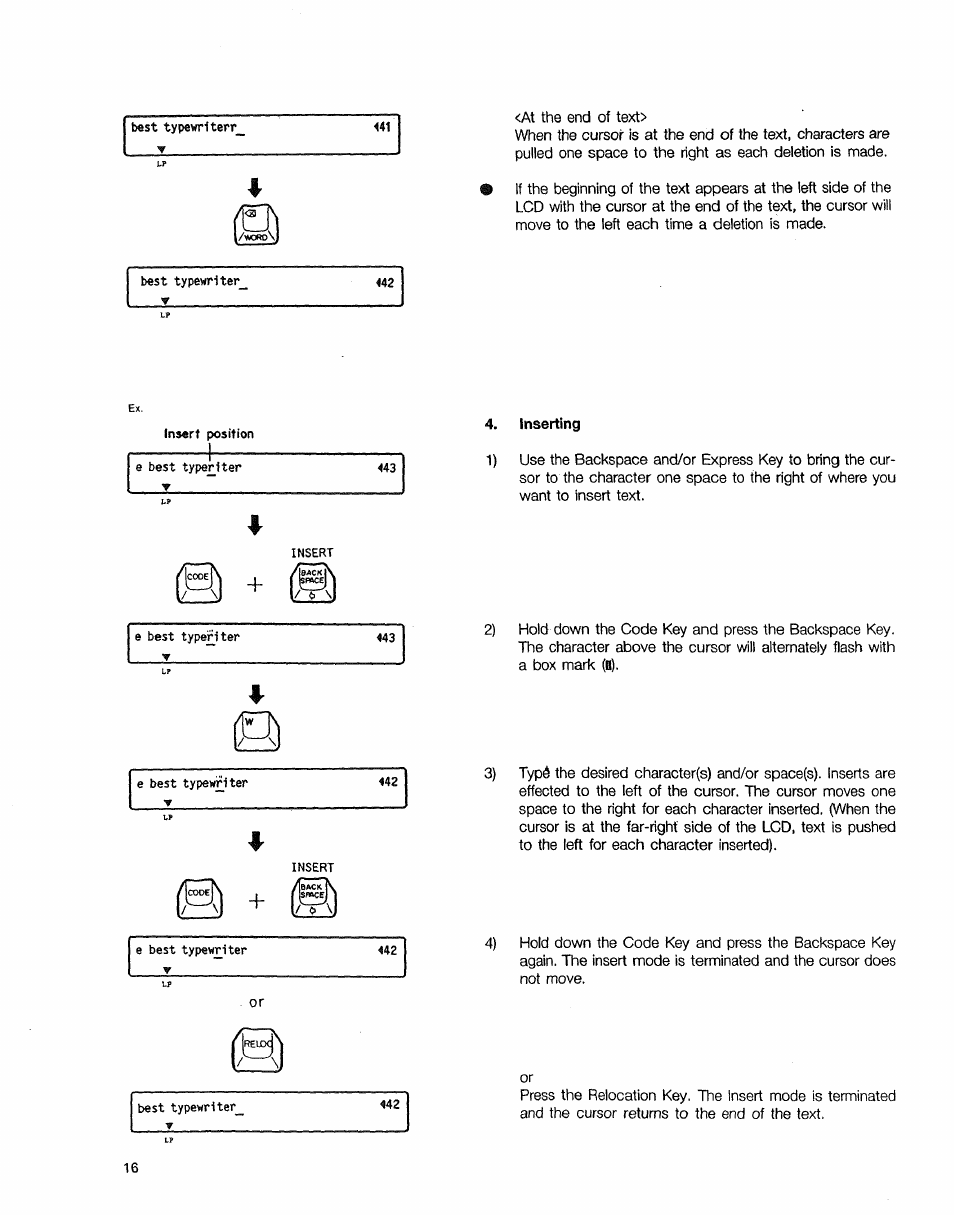 Inserting | Sears 16 User Manual | Page 75 / 108