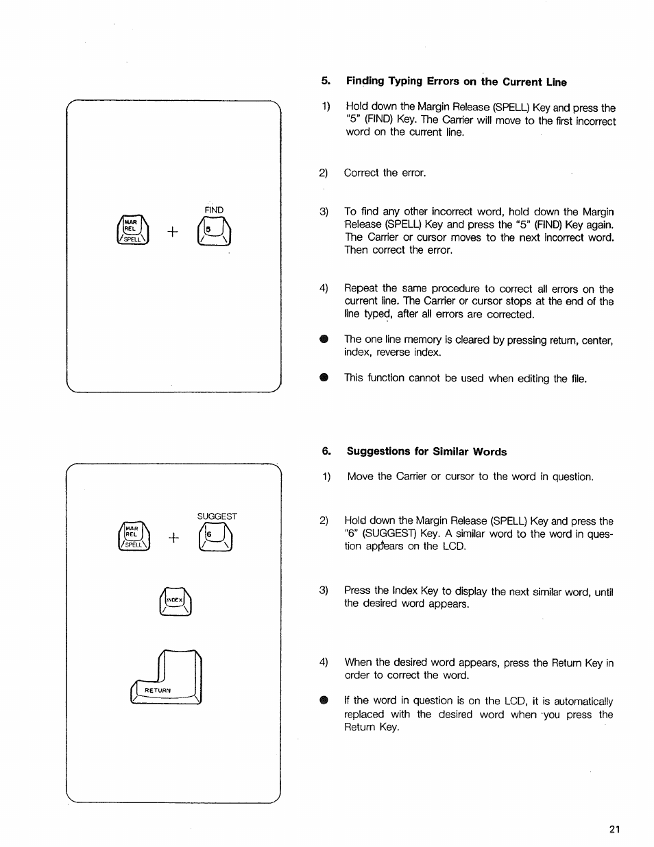 Suggestions for simiiar words | Sears 16 User Manual | Page 80 / 108