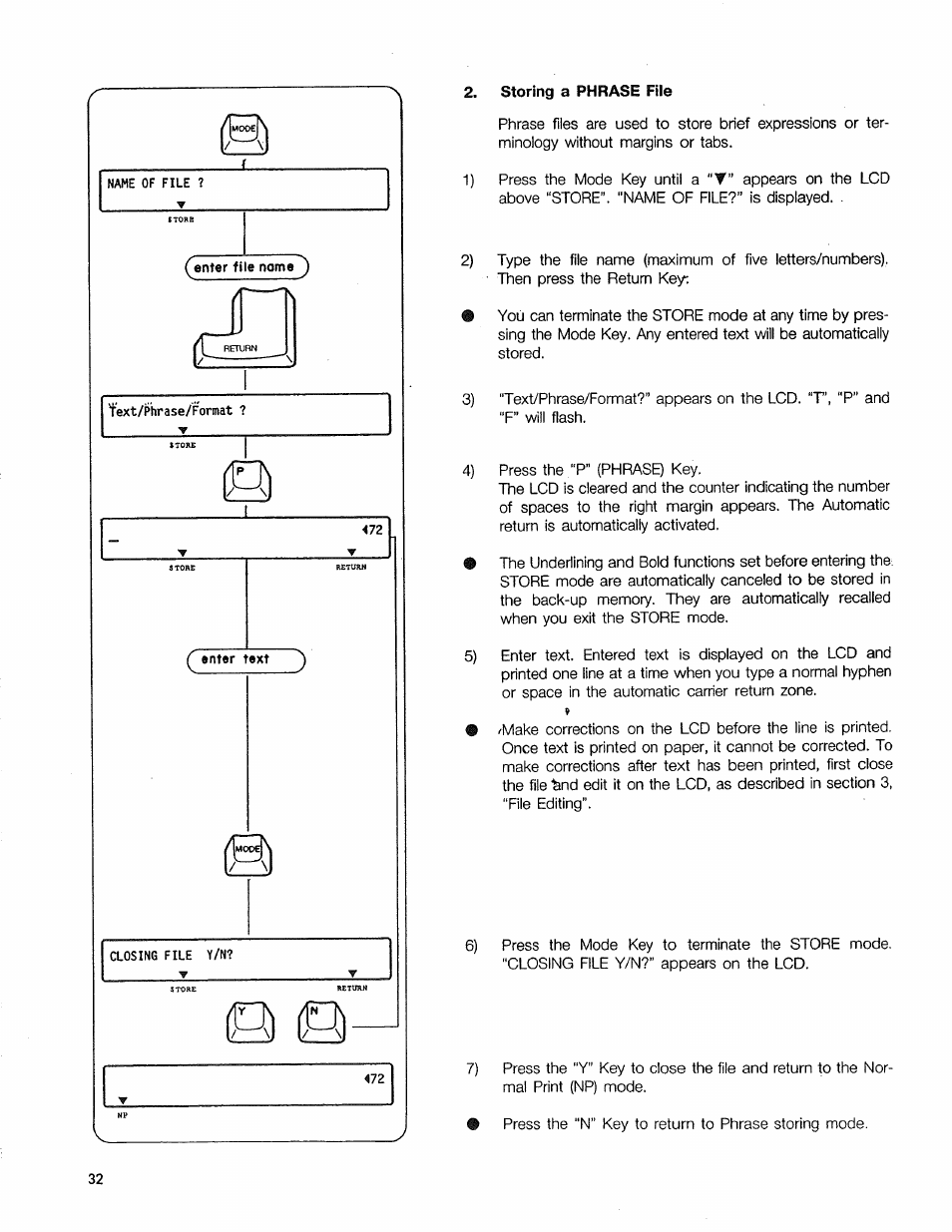 Storing a phrase file | Sears 16 User Manual | Page 91 / 108
