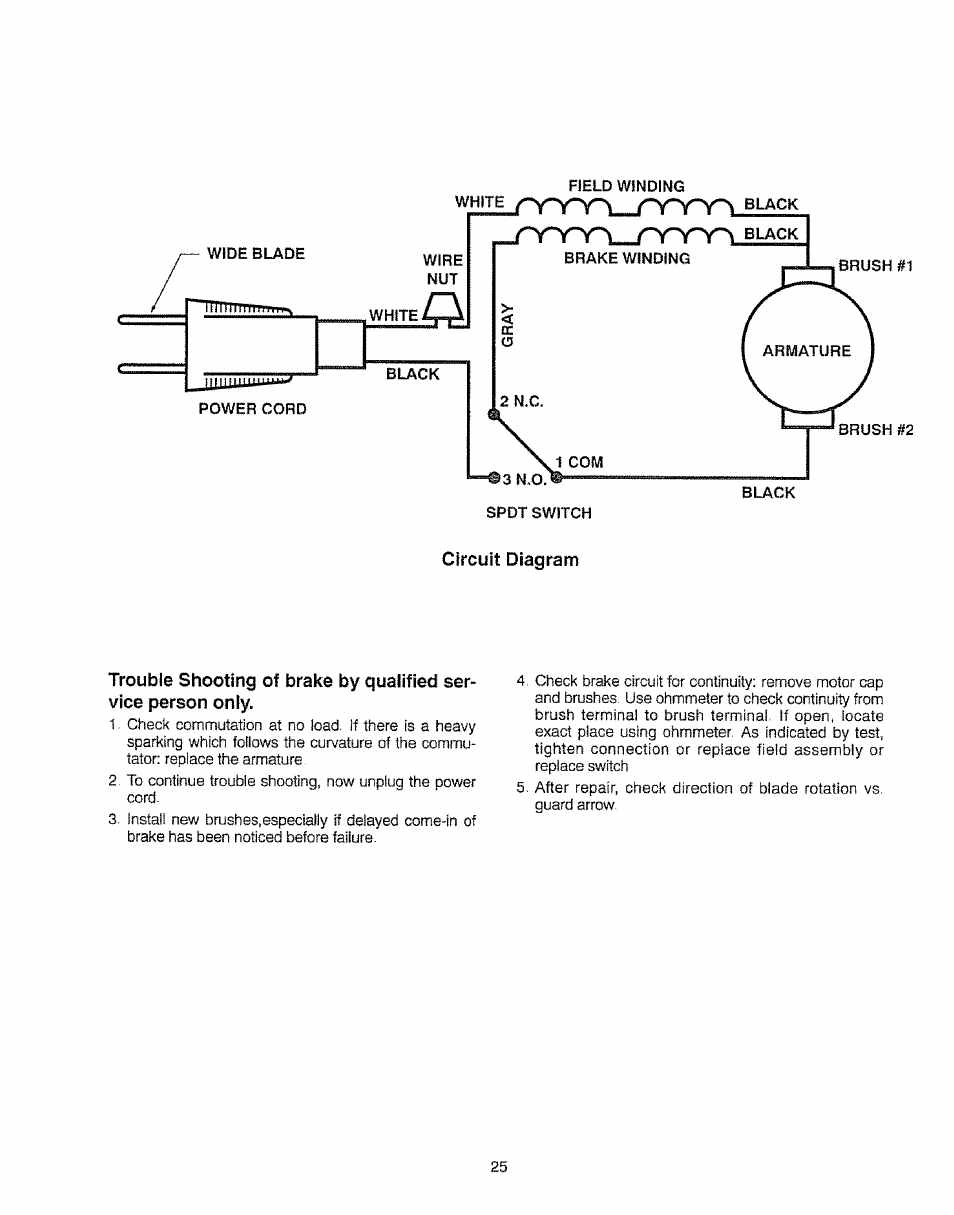 Circuit diagram | Sears 113.23522 User Manual | Page 25 / 32