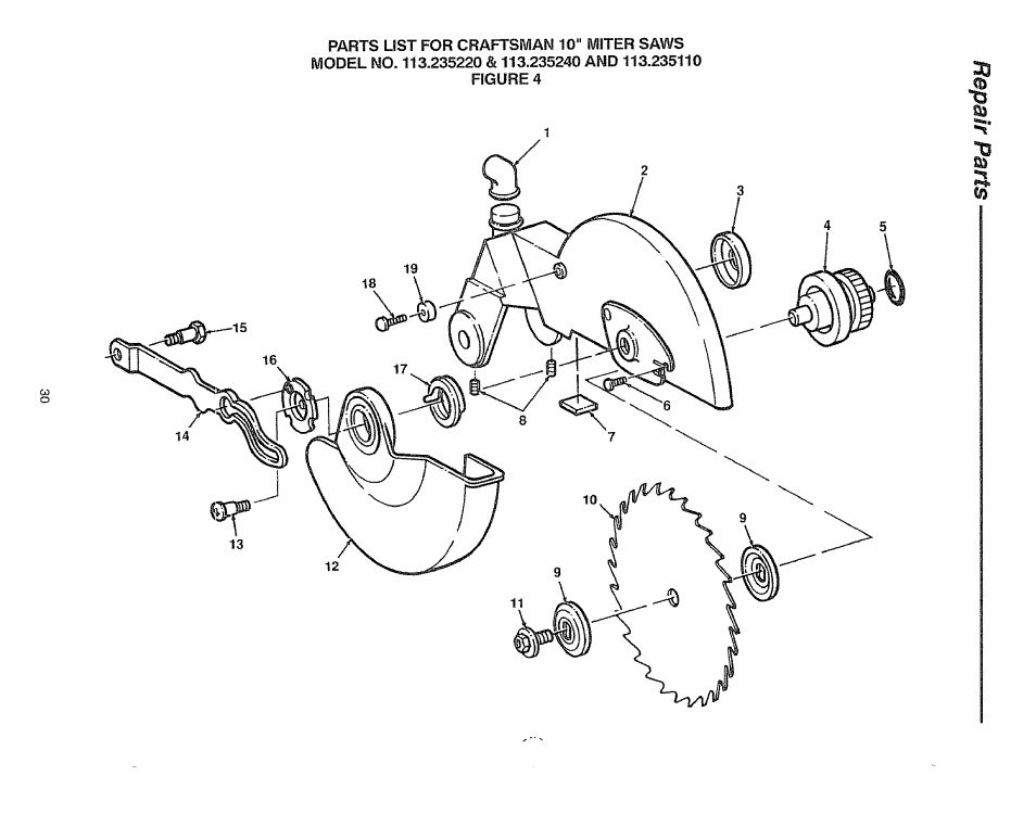 Sears 113.23522 User Manual | Page 30 / 32