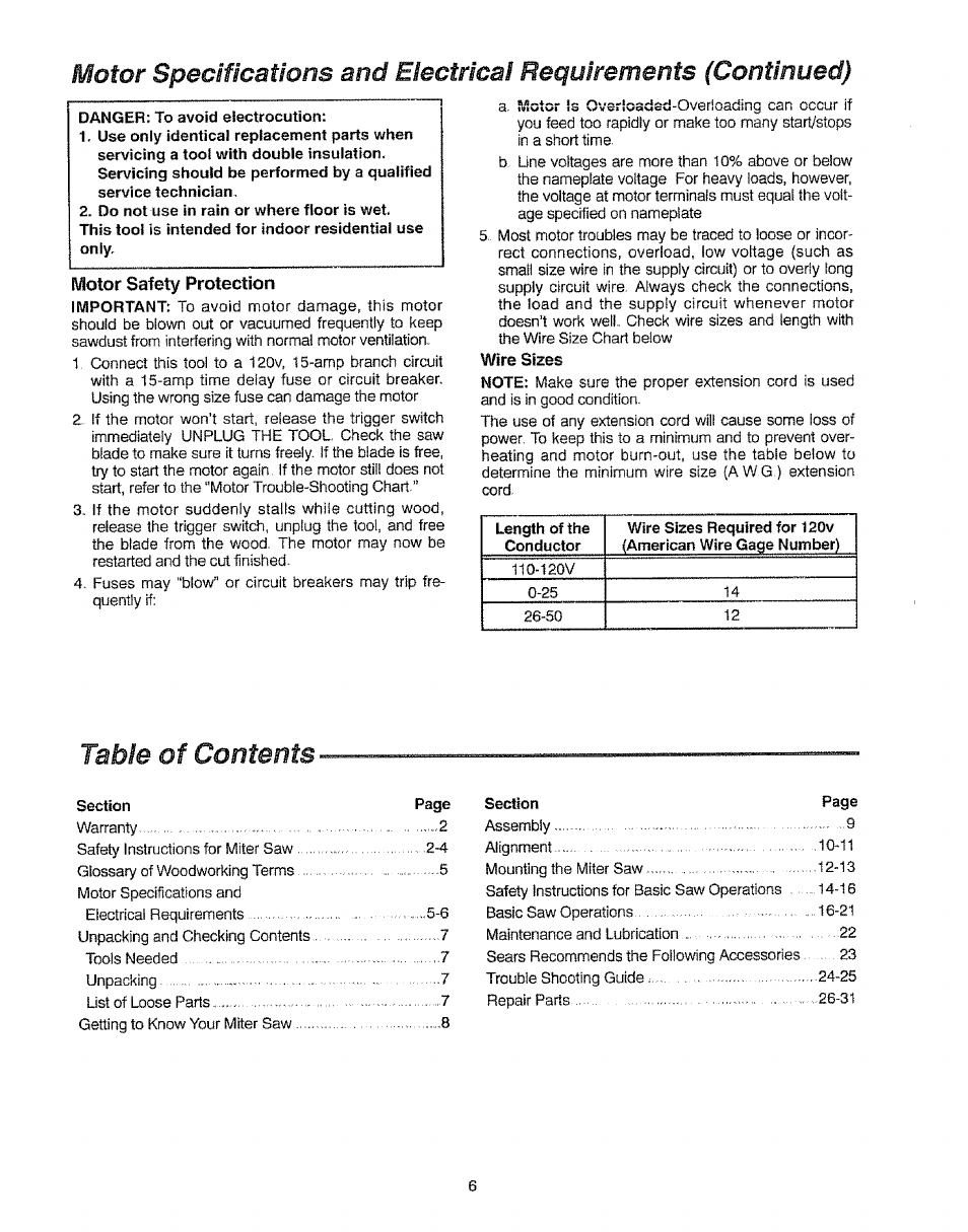 Sears 113.23522 User Manual | Page 6 / 32