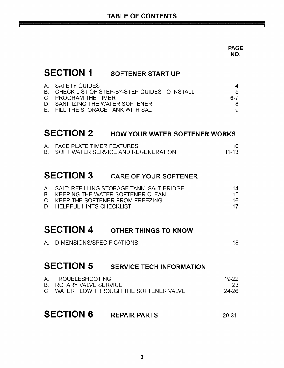 Sears 625.34842 User Manual | Page 3 / 64