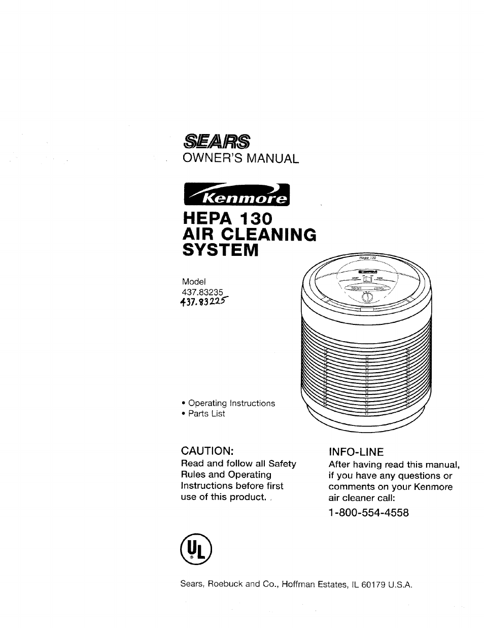 Sears 437.83235 User Manual | 11 pages