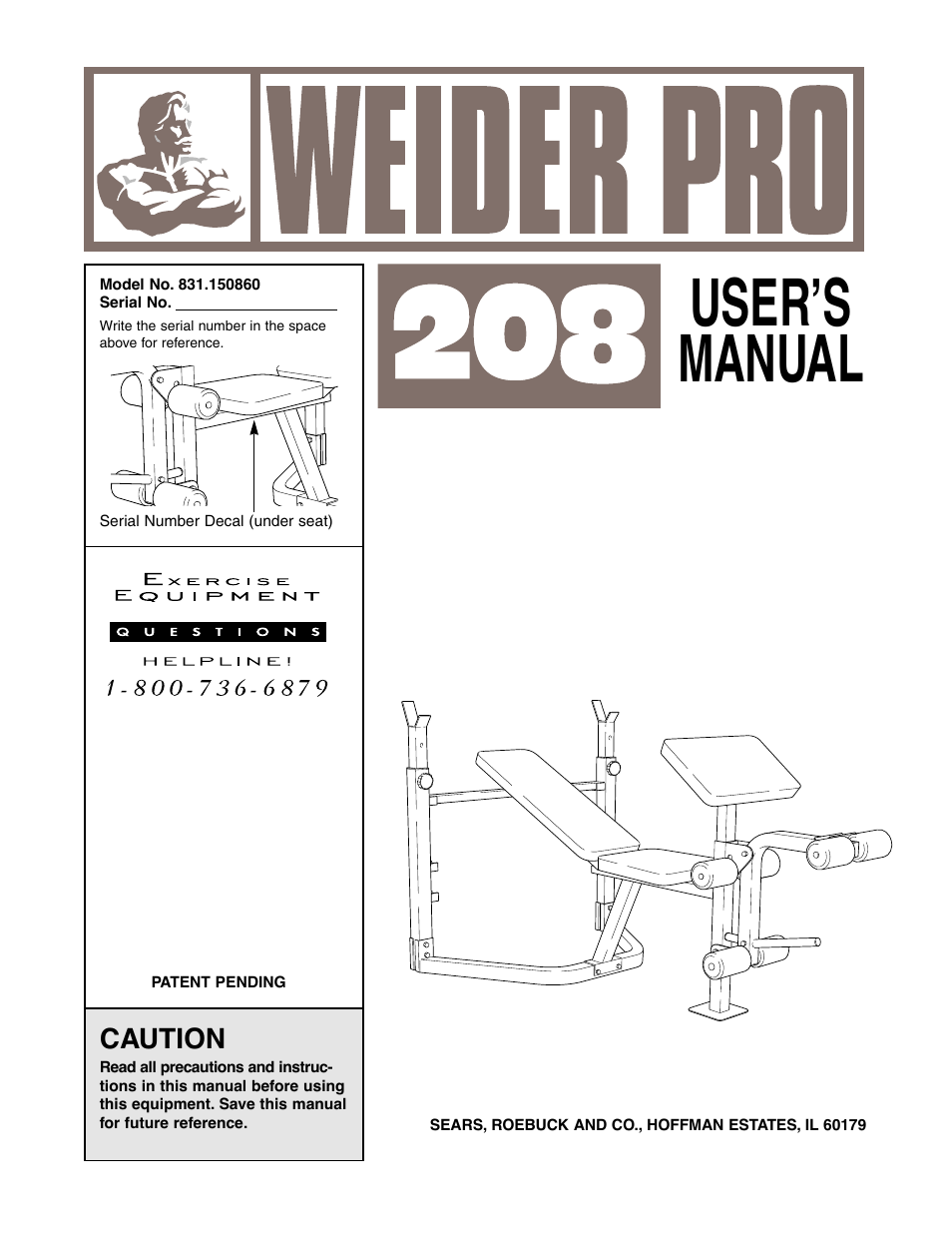 Sears 831.150860 User Manual | 18 pages