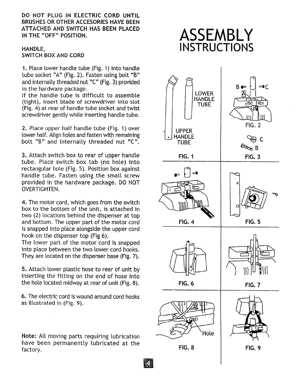 Assembly, Instructions, 1 t r | Sears 680.84973 User Manual | Page 4 / 12