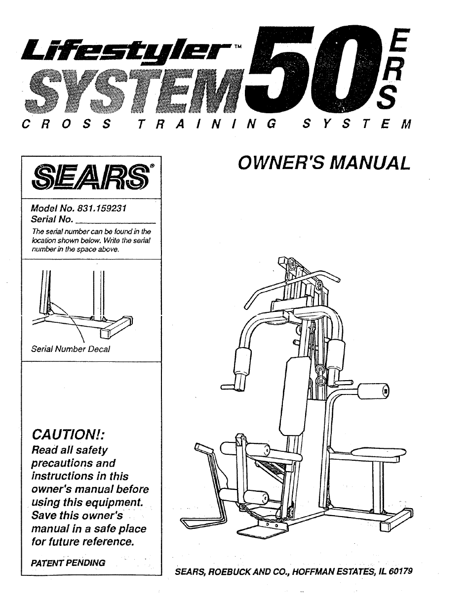 Sears 831.159231 User Manual | 12 pages