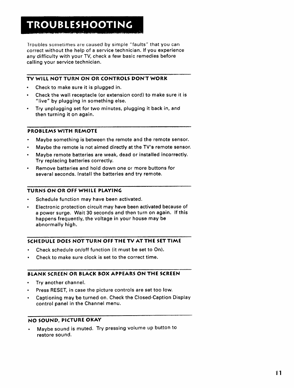 Troubleshooting, Troubleshooting -12 | Sears 274.4345869A User Manual | Page 13 / 16