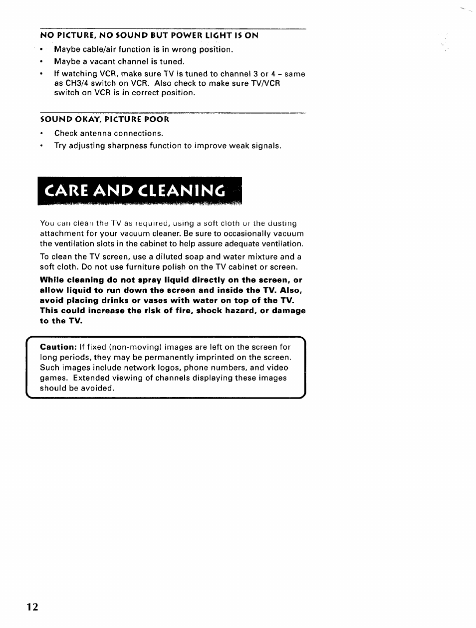 Care andcleaninc | Sears 274.4345869A User Manual | Page 14 / 16