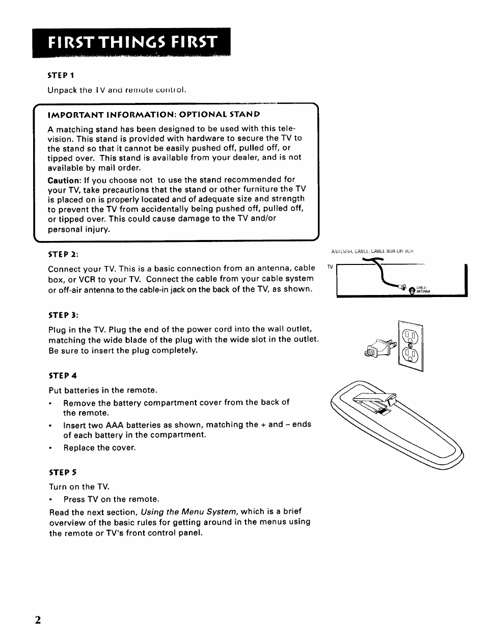 Firstthincs first | Sears 274.4345869A User Manual | Page 4 / 16