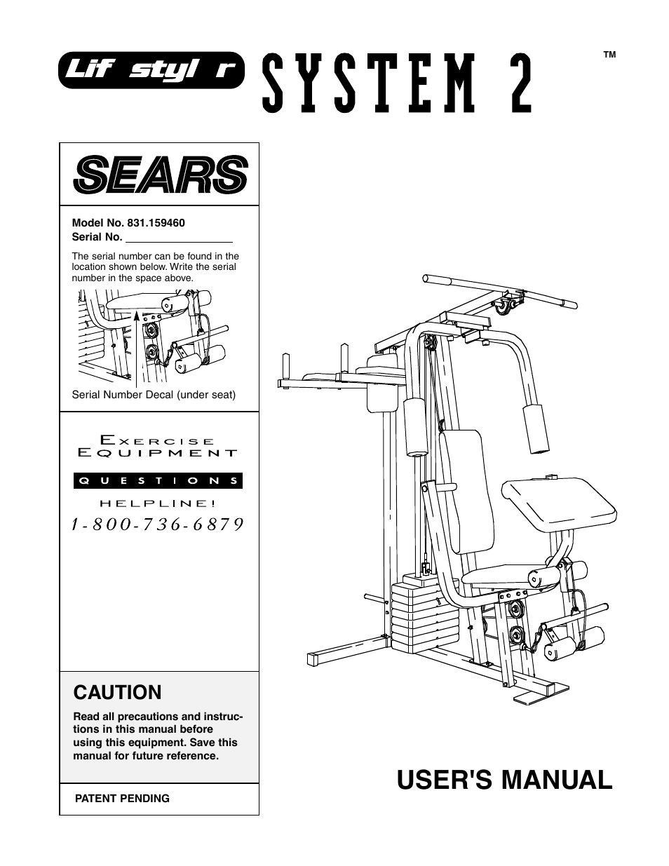 Sears 831.159460 User Manual | 28 pages