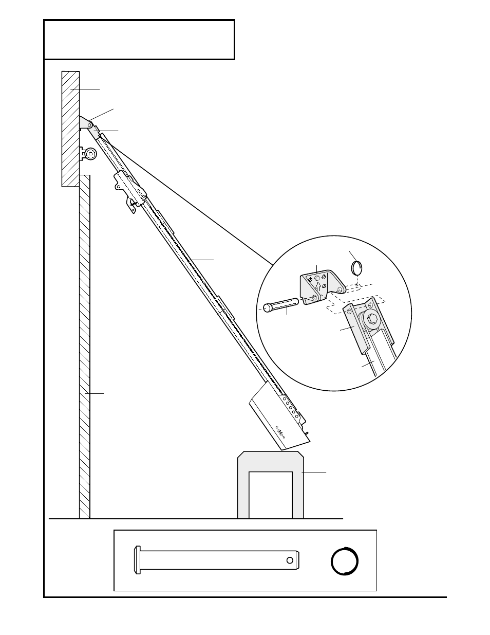 Attach t-rail to header bracket, Installation step 3, Attach the t-rail to the header bracket | Sears 139.18847 User Manual | Page 15 / 40