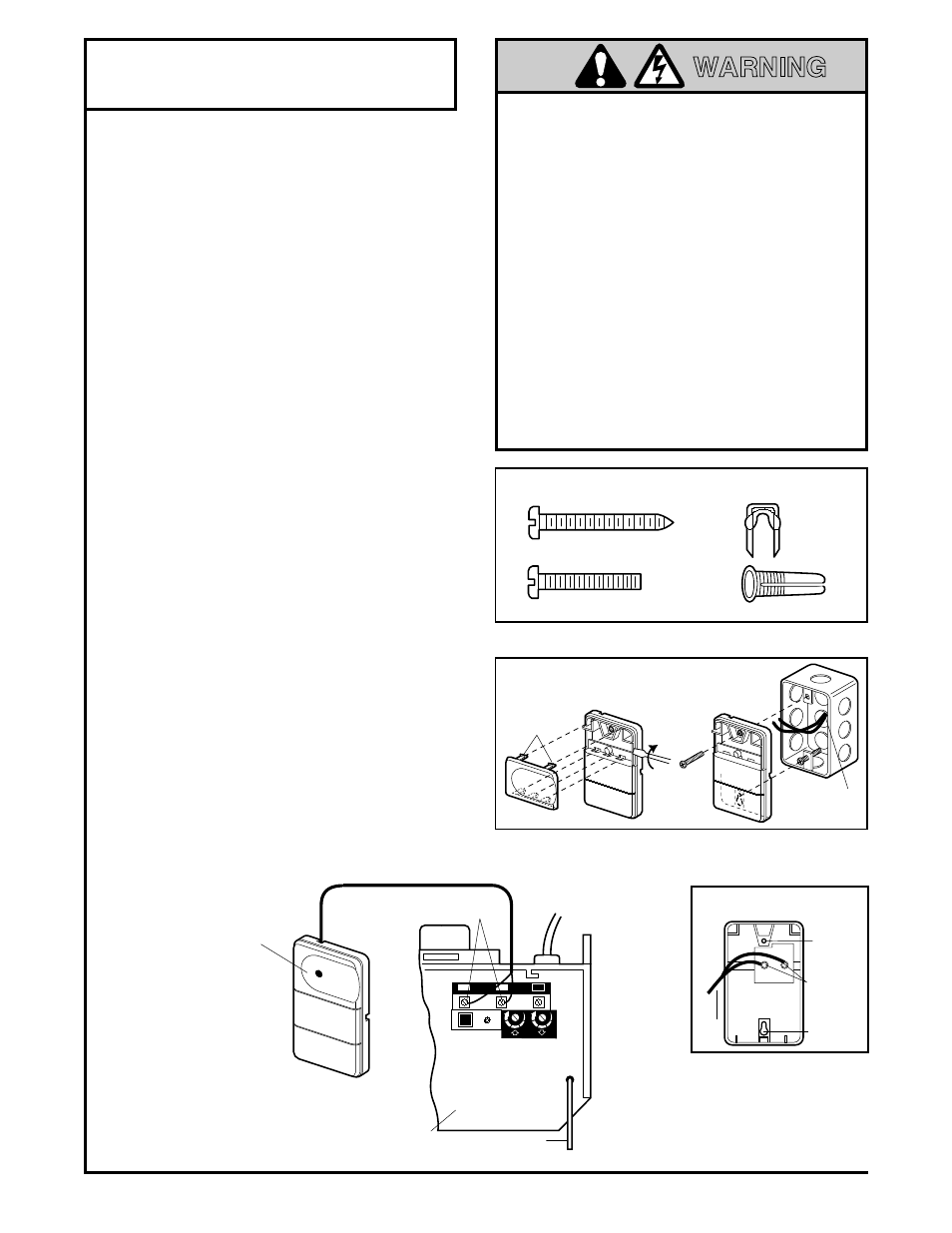 Install door control, Installation step 6, Install the door control | Sears doorcontrl front/back 7/95, Figure 1 figure 2, Sears doorcontrls/rearview 7/95, Hardware shown actual size | Sears 139.18847 User Manual | Page 18 / 40