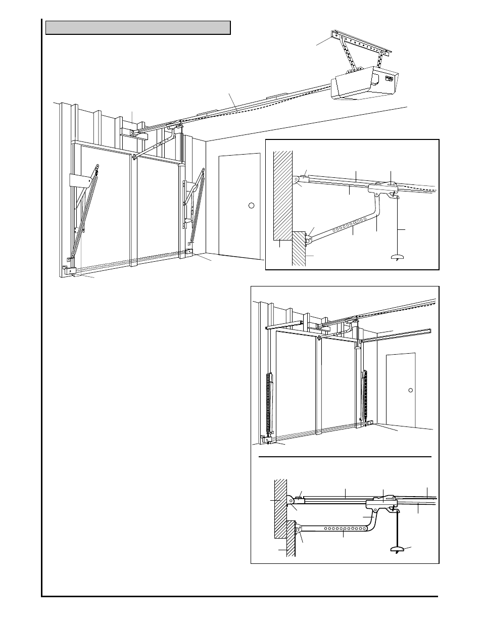 One-piece door installation, One-piece door with track, Closed position 5 | Closed position | Sears 139.18847 User Manual | Page 5 / 40