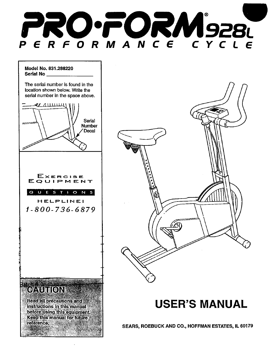 Sears 831.28822 User Manual | 12 pages