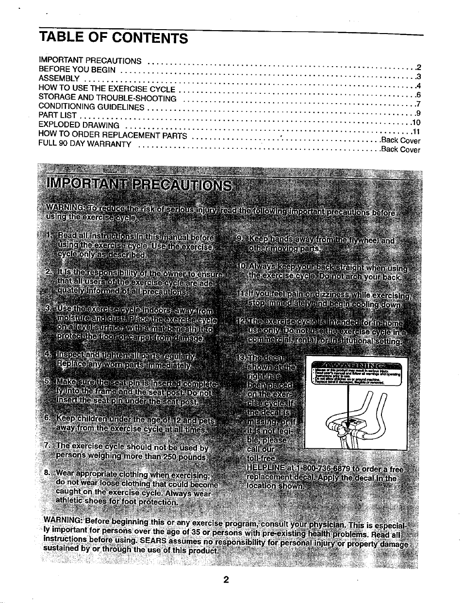 Sears 831.28822 User Manual | Page 2 / 12