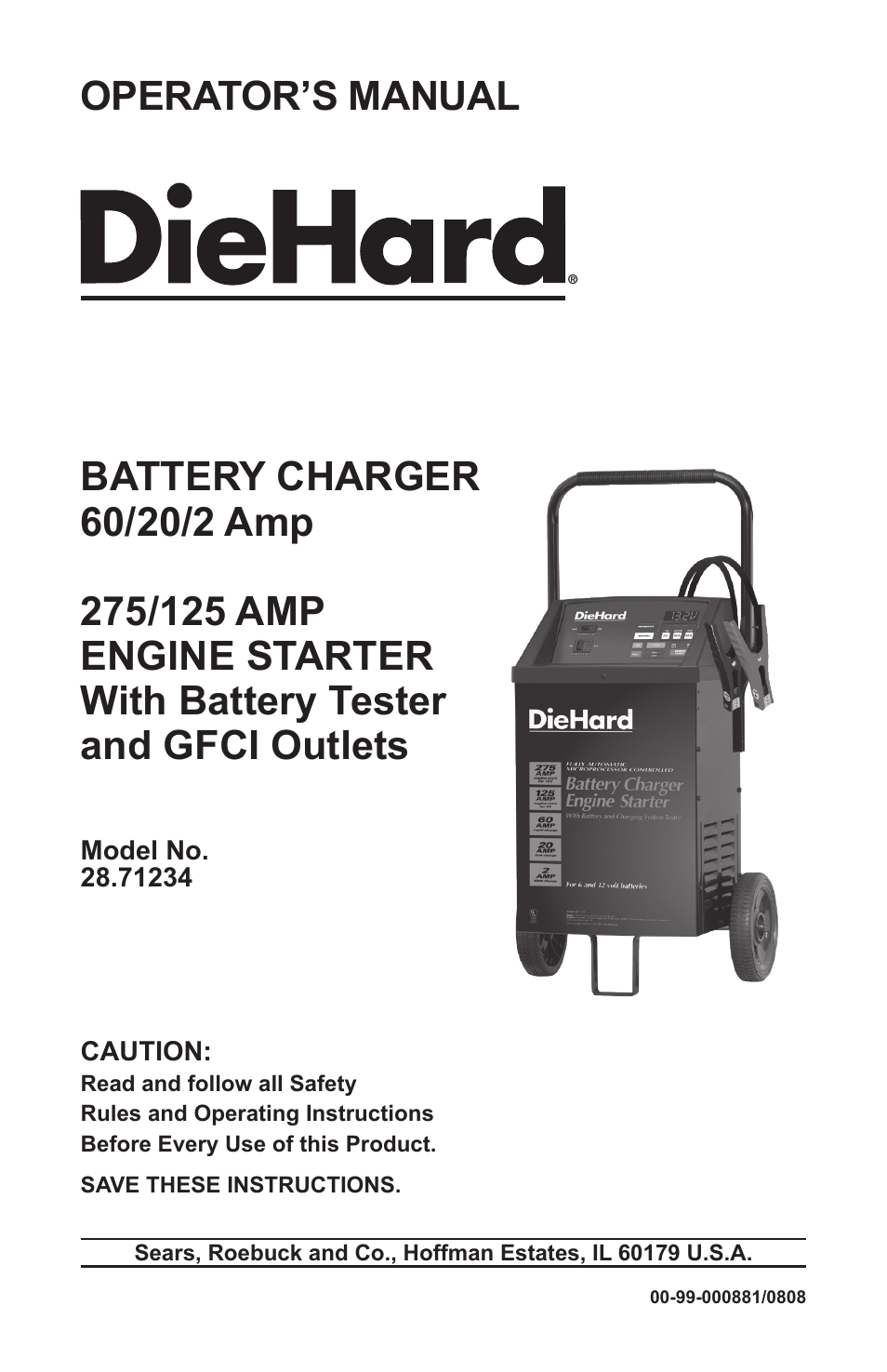 Sears 28.71234 User Manual | 24 pages