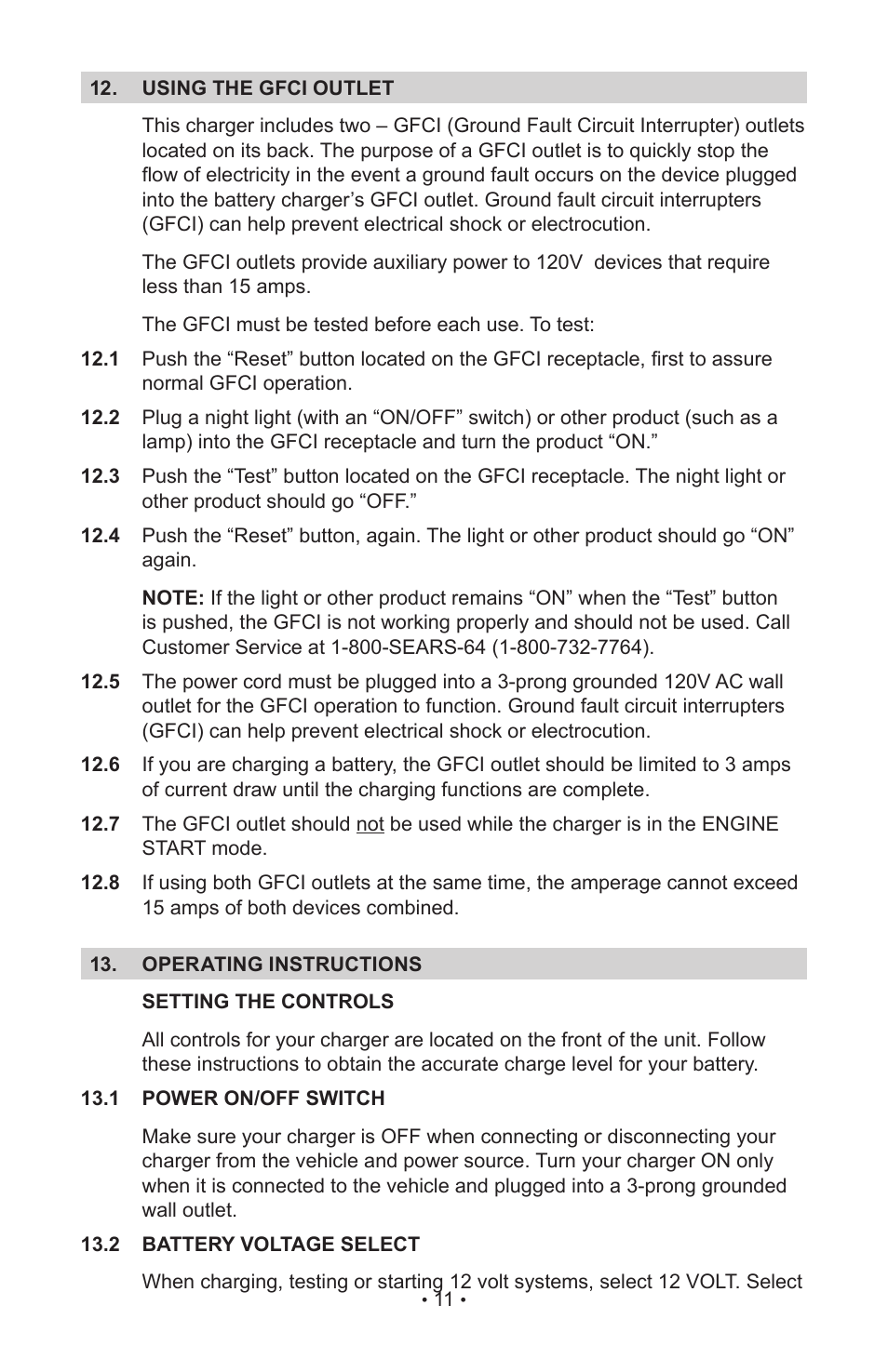 Sears 28.71234 User Manual | Page 13 / 24