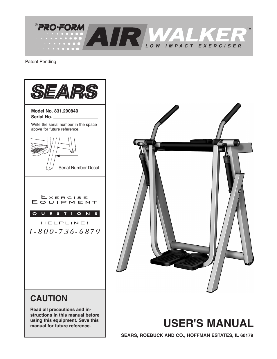 Sears 831.290840 User Manual | 12 pages