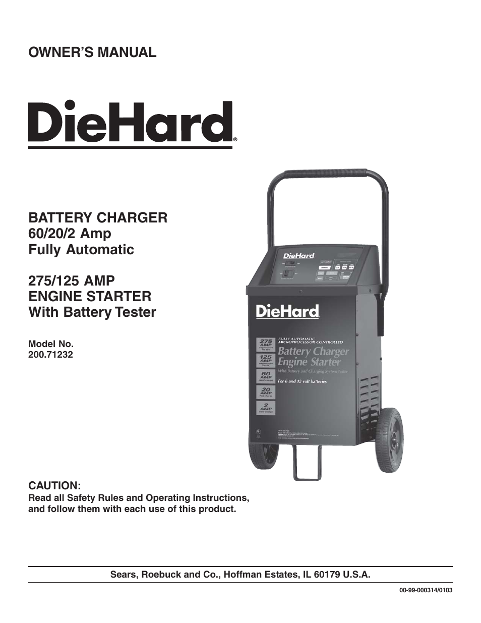 Sears 200.71232 User Manual | 16 pages
