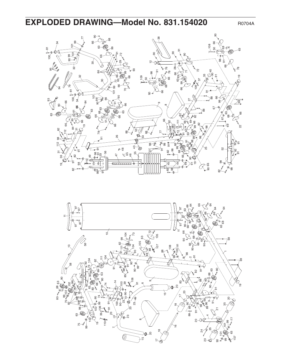 R0704a | Sears 831.154020 User Manual | Page 34 / 35