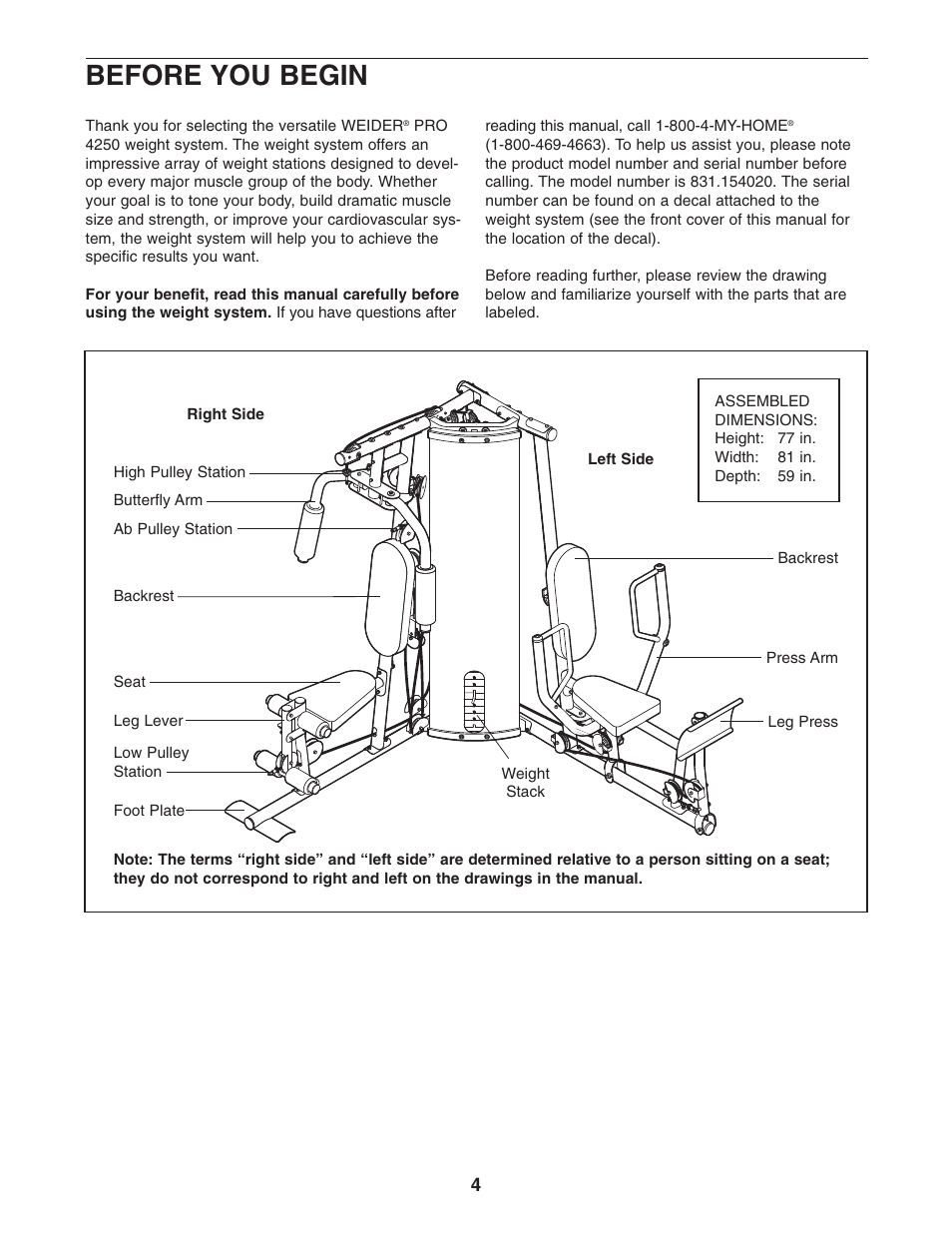 Before you begin | Sears 831.154020 User Manual | Page 4 / 35