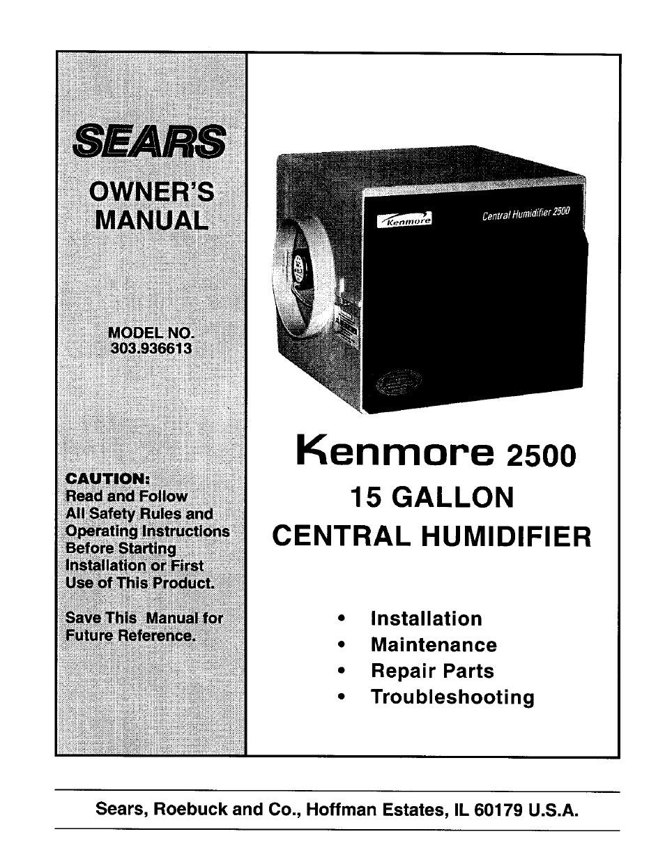 Sears 2500 User Manual | 13 pages