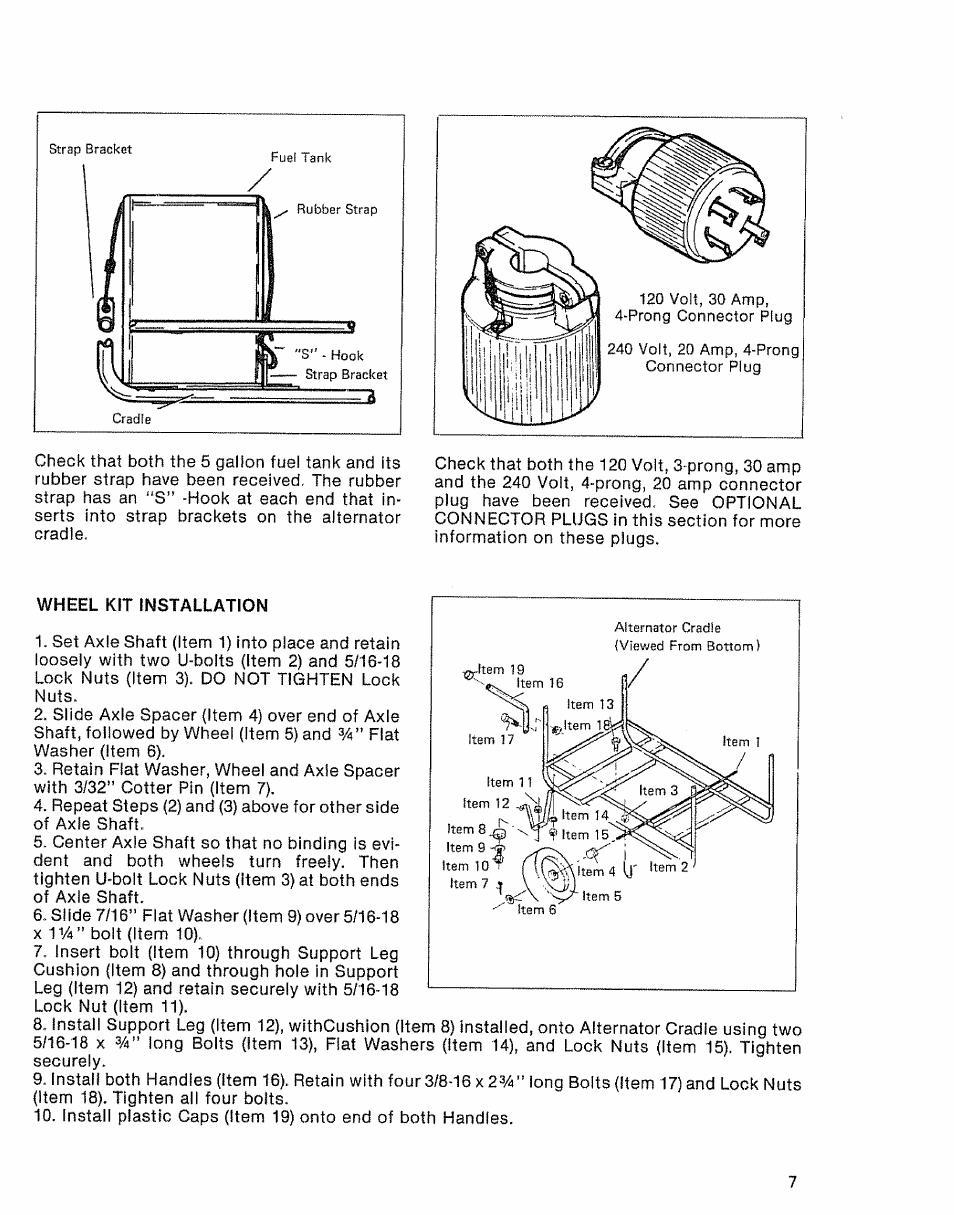 Wheel kit installation | Sears 580.32601 User Manual | Page 9 / 41