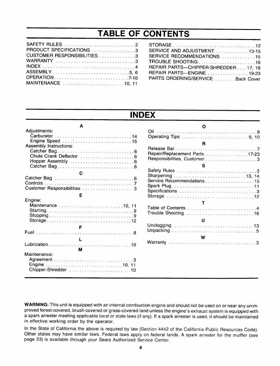 Sears 247.797851 User Manual | Page 4 / 24