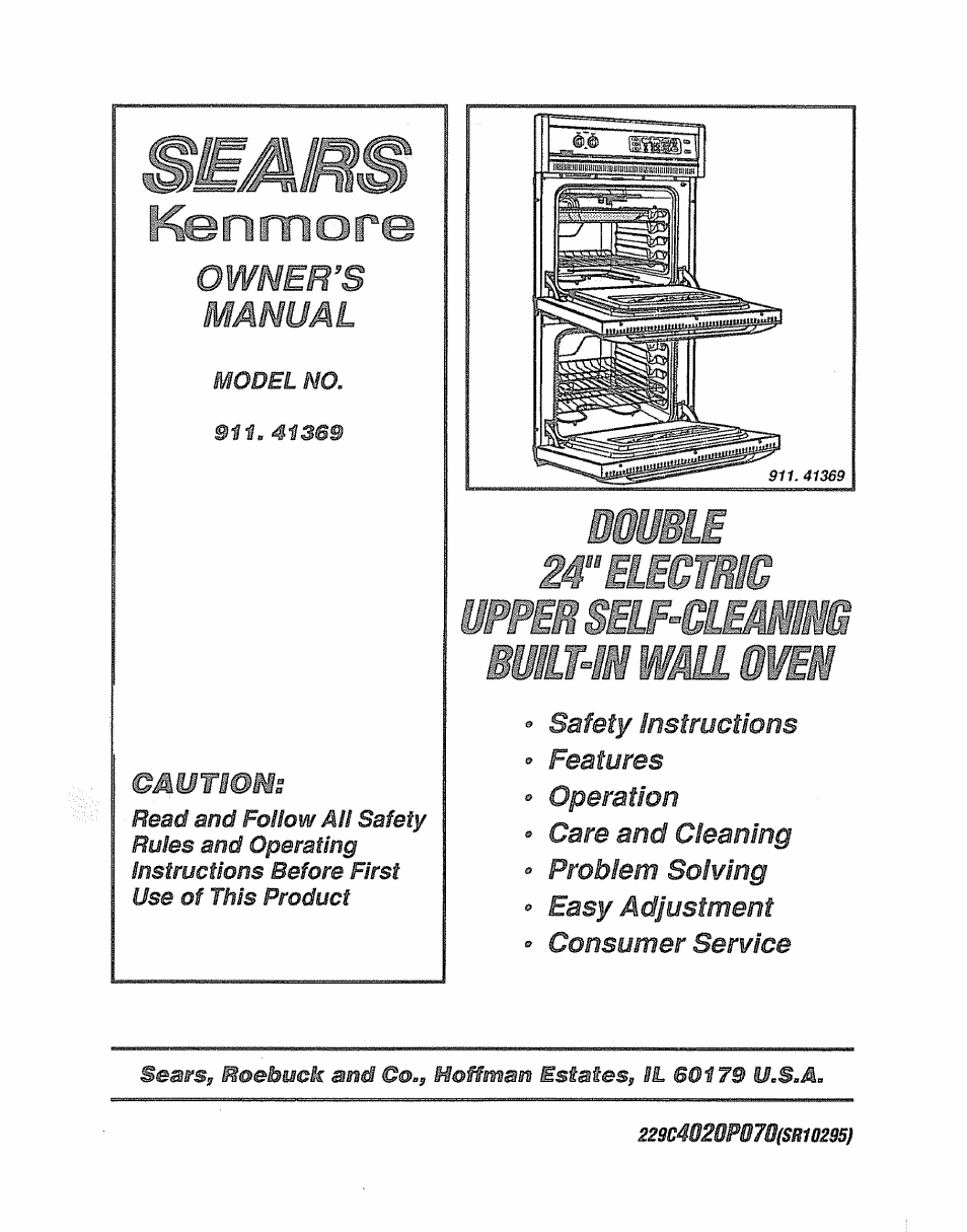 Sears KENMORE 911.41369 User Manual | 50 pages