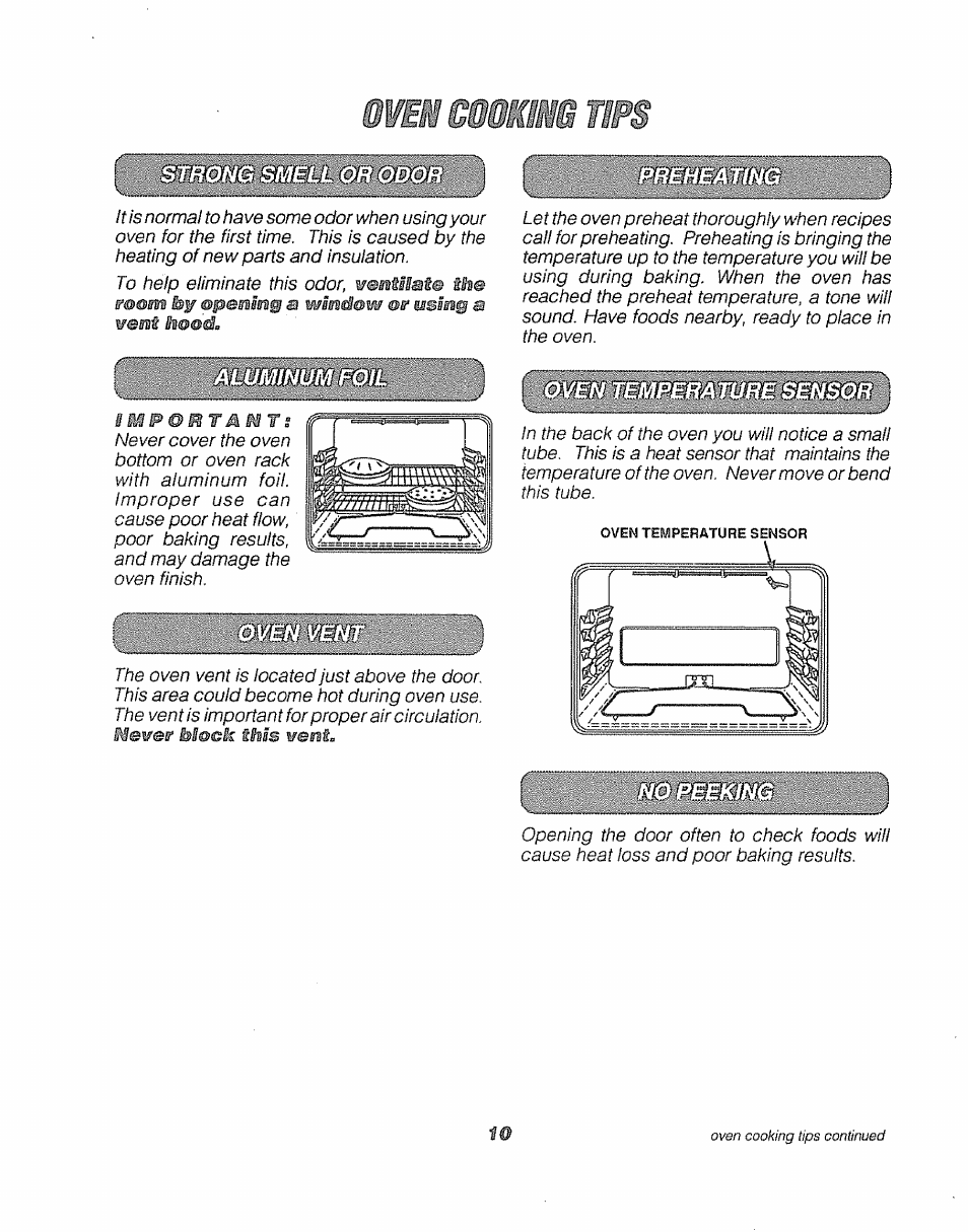 Ovencookím& tbps | Sears KENMORE 911.41369 User Manual | Page 10 / 50