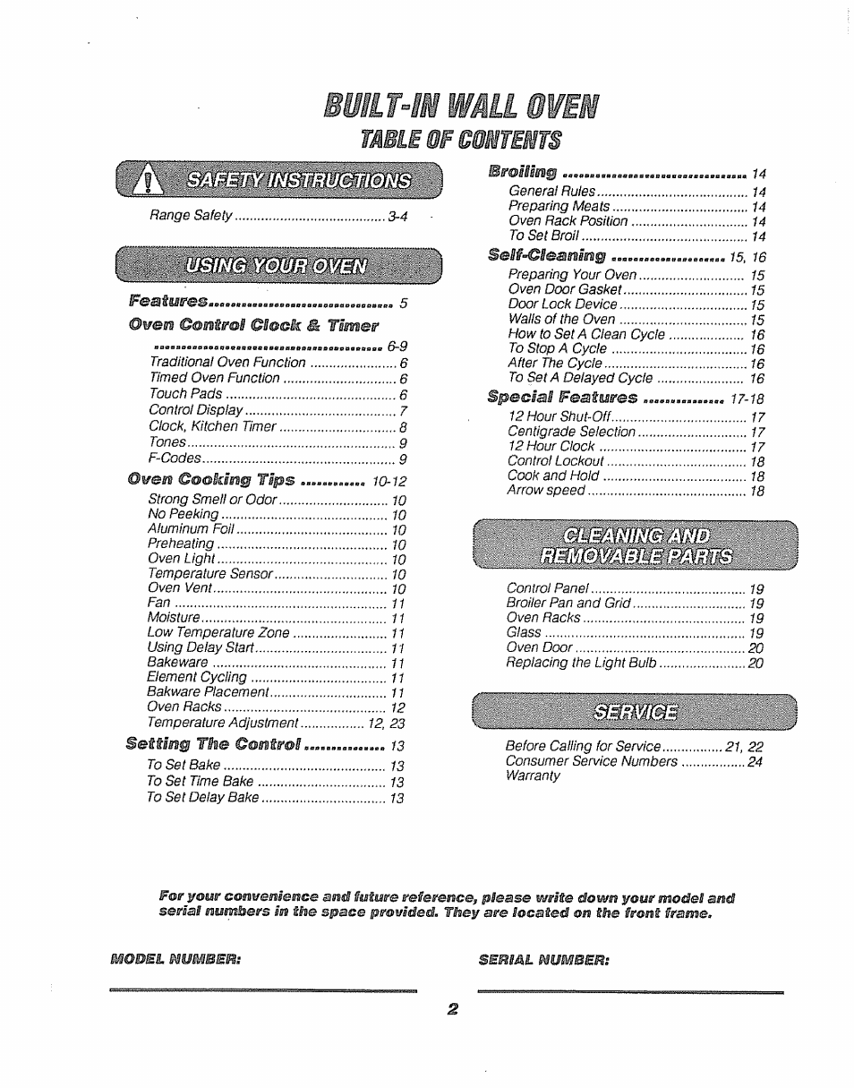 Sears KENMORE 911.41369 User Manual | Page 2 / 50