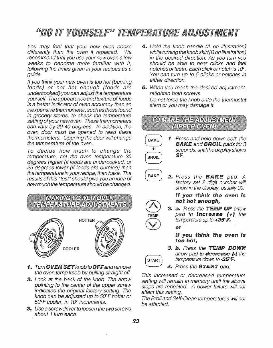 Li m mmmf” tempemime mßjmmem, M mmmf” tempemime mßjmmem | Sears KENMORE 911.41369 User Manual | Page 23 / 50