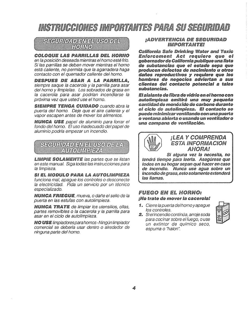 Шшшшвтт susebumm, Lea y comprenda está informacion ahora | Sears KENMORE 911.41369 User Manual | Page 29 / 50