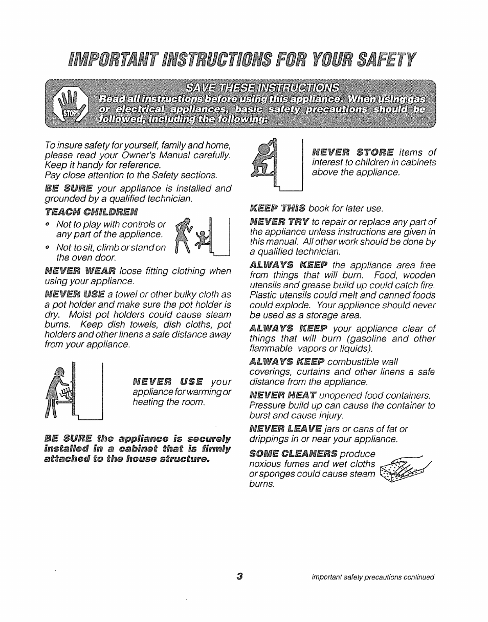 Mimmm mmìmmmm » ri® mmn | Sears KENMORE 911.41369 User Manual | Page 3 / 50