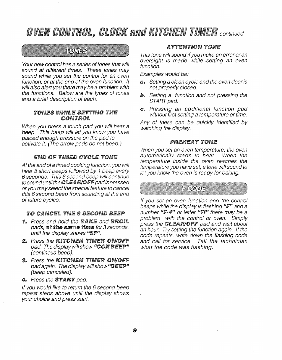 Тш тшш | Sears KENMORE 911.41369 User Manual | Page 9 / 50