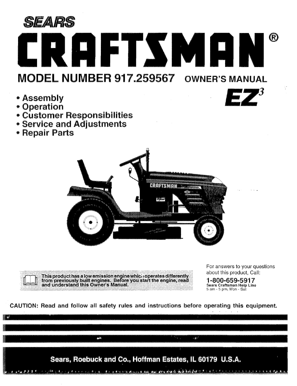 Sears 917.259567 User Manual | 56 pages