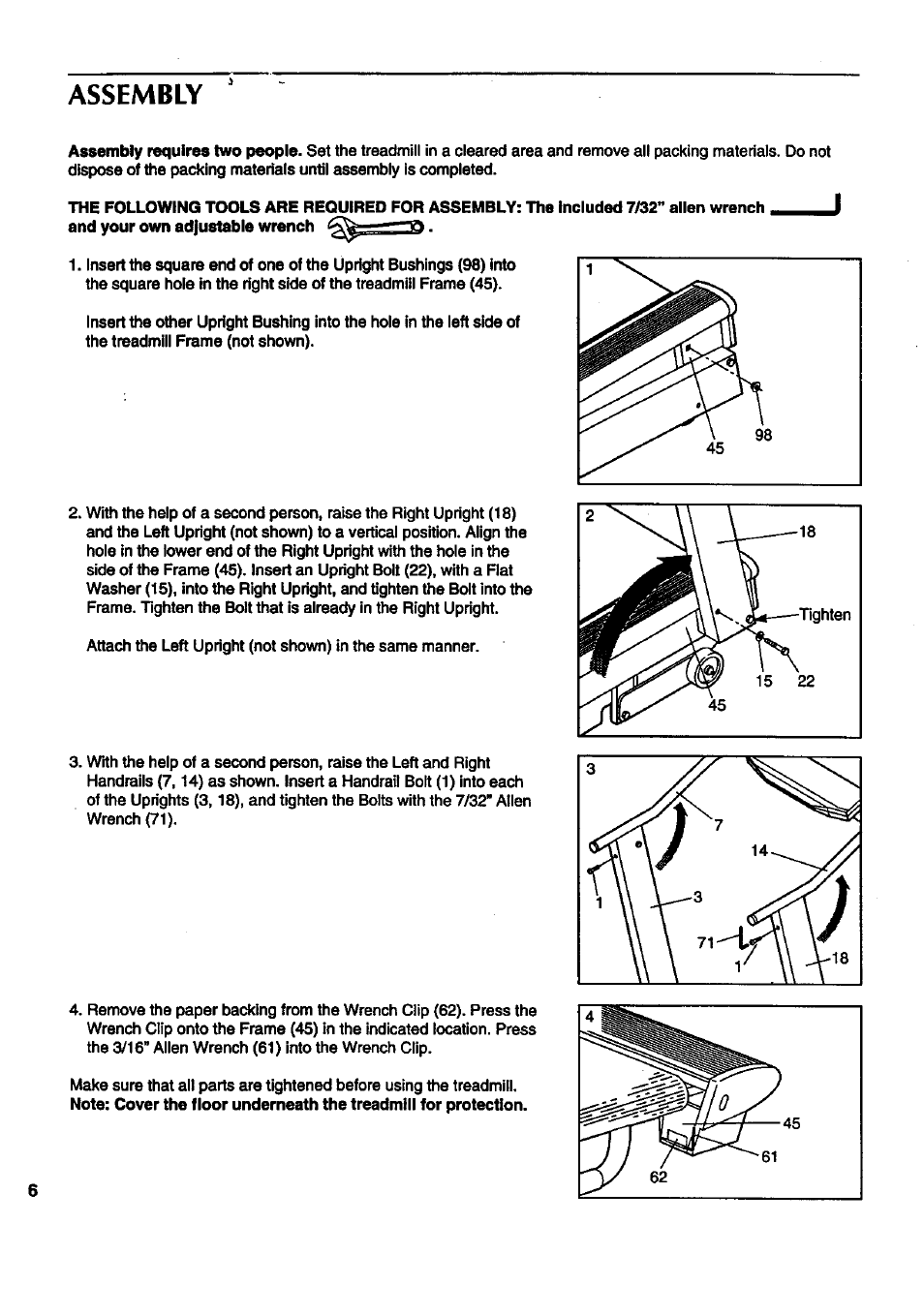 Assembly | Sears 831.297452 User Manual | Page 6 / 16