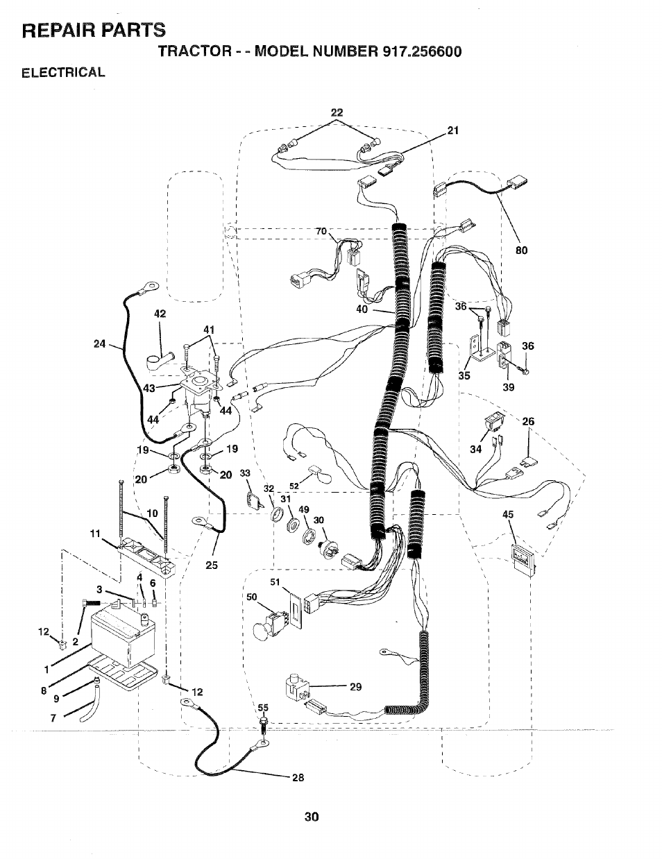 Repair parts | Sears EZ3 917.2566 User Manual | Page 30 / 56