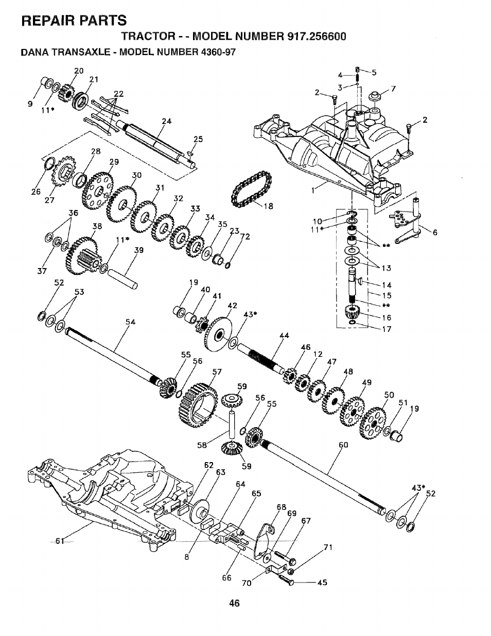 Repair parts | Sears EZ3 917.2566 User Manual | Page 46 / 56