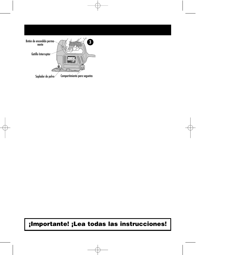 Importante! ¡lea todas las instrucciones, 8instrucciones de operación | Sears BT400 User Manual | Page 17 / 23