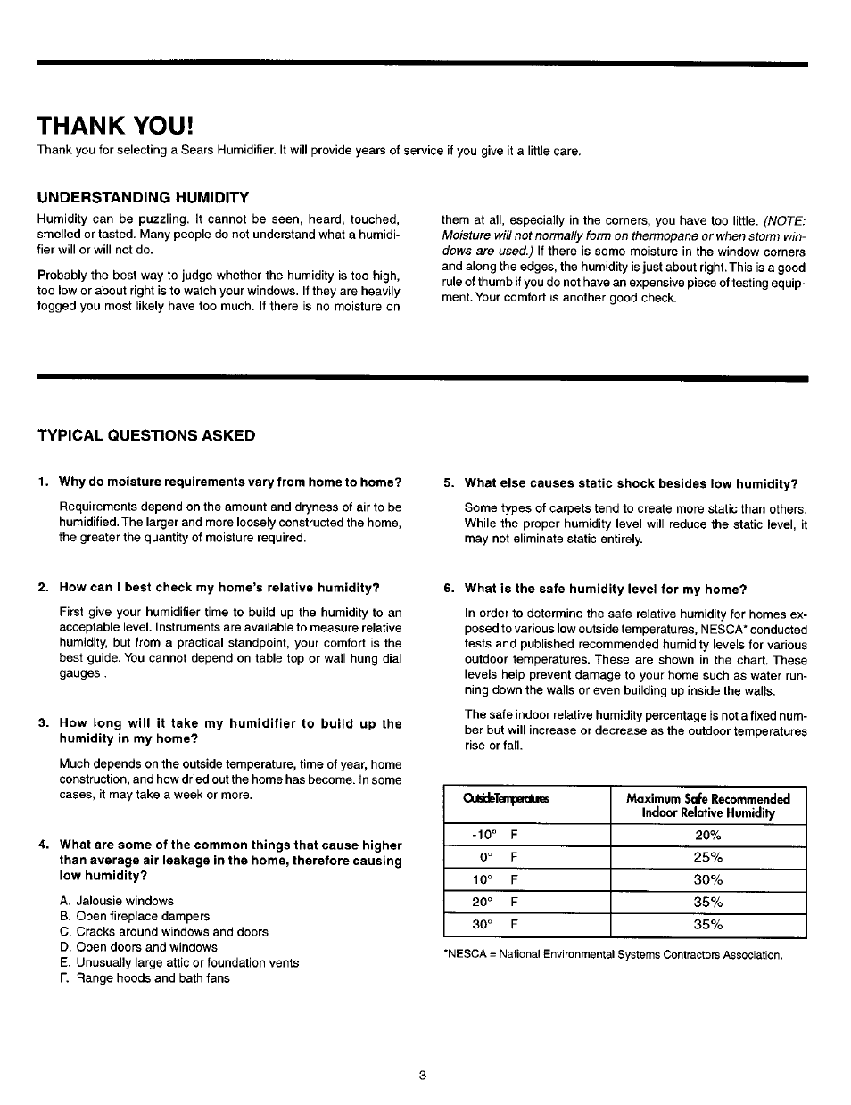 Thank you | Sears KENMORE 1700 User Manual | Page 3 / 13