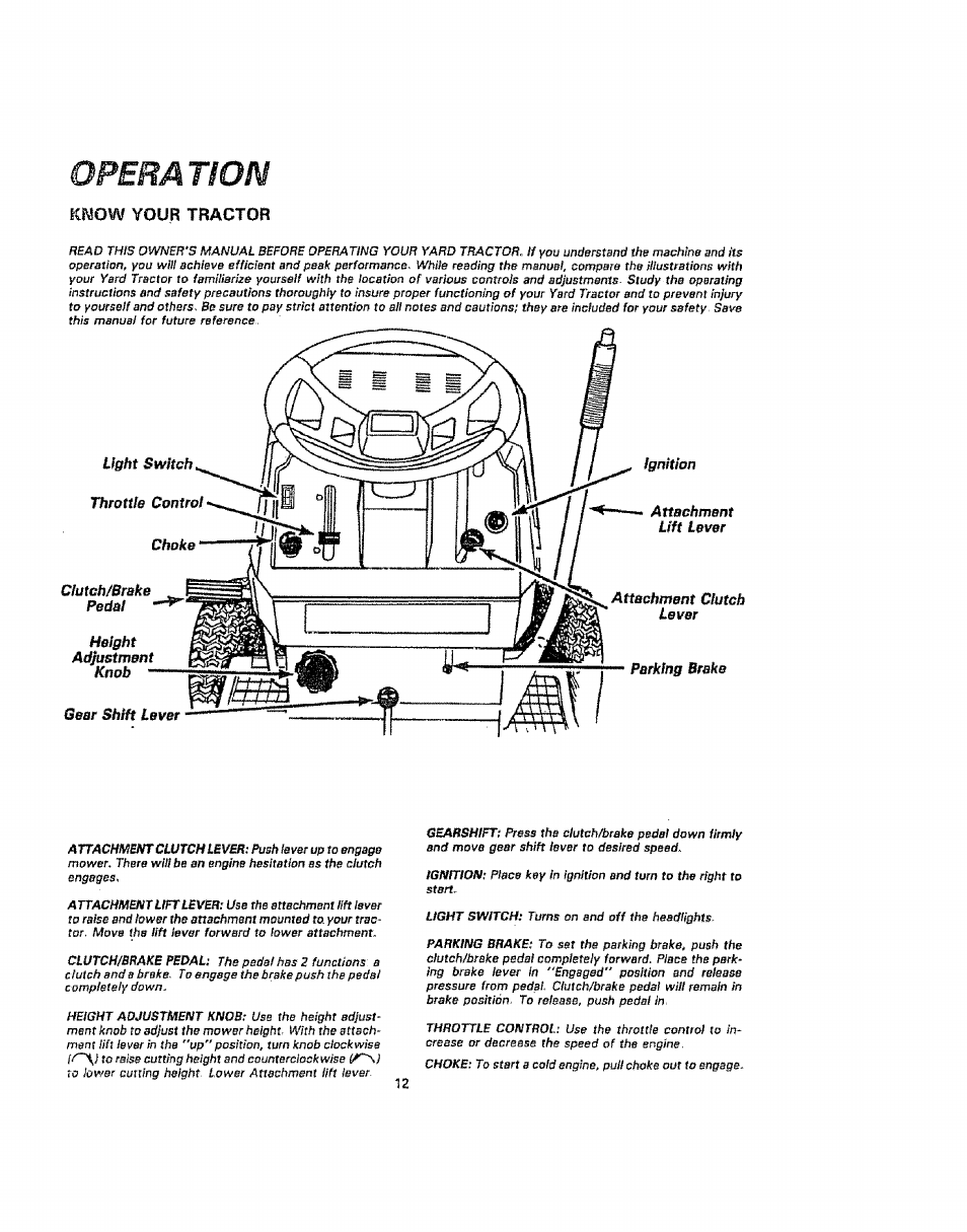 Operation | Sears 917.254710 User Manual | Page 12 / 52