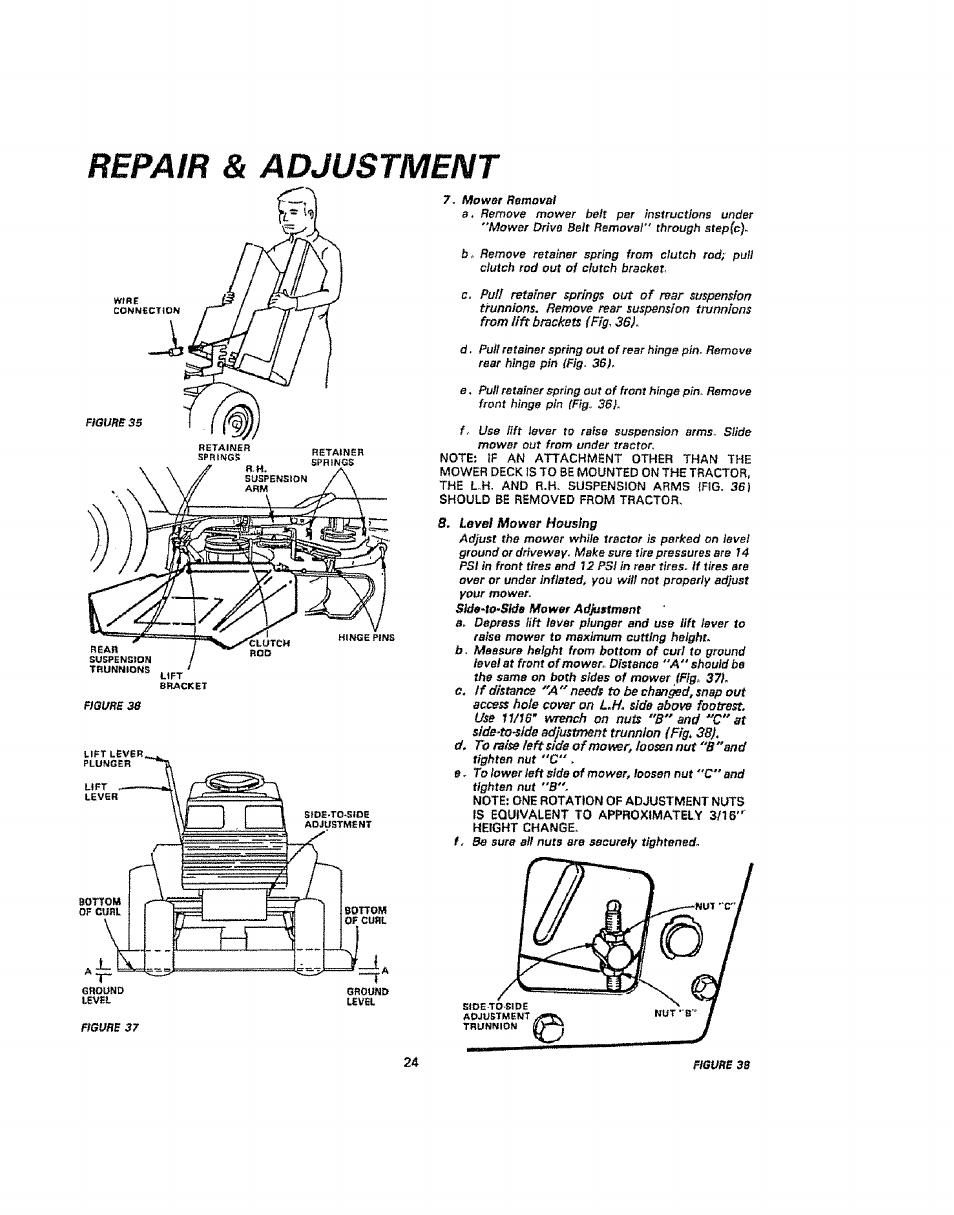 Repair & adjustment | Sears 917.254710 User Manual | Page 24 / 52