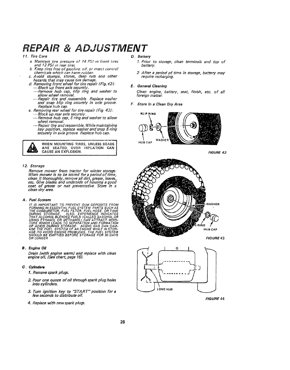 Repair & adjustment | Sears 917.254710 User Manual | Page 26 / 52