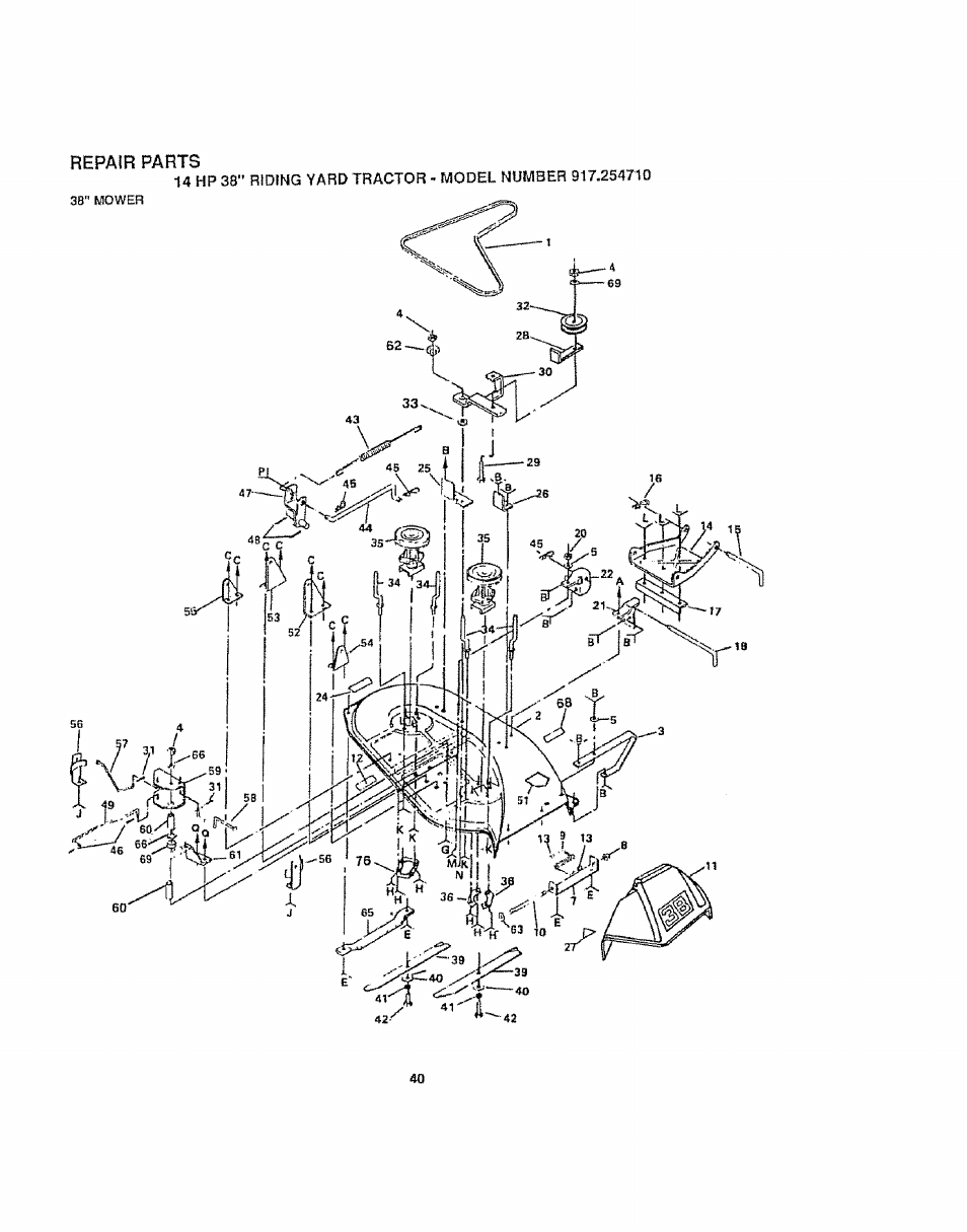 Sears 917.254710 User Manual | Page 40 / 52