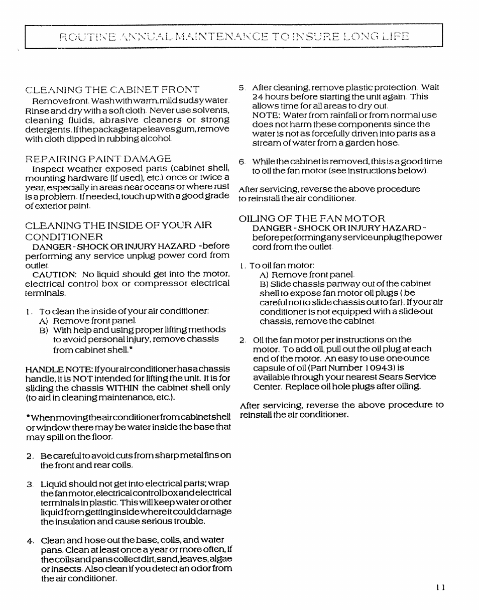 I j f e | Sears P/N93SR-D02 User Manual | Page 11 / 16