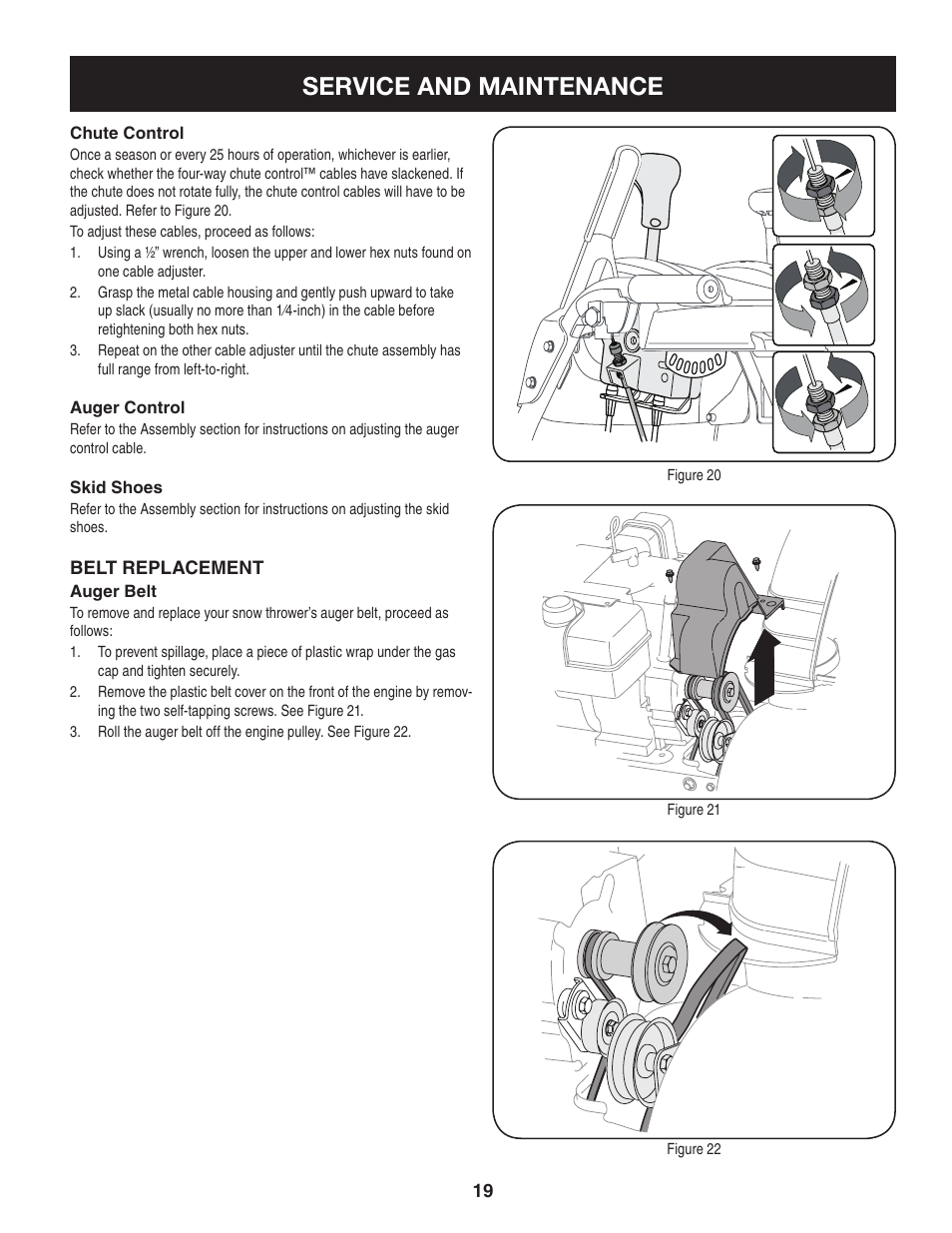 Service and maintenance | Sears 247.8879 User Manual | Page 19 / 64