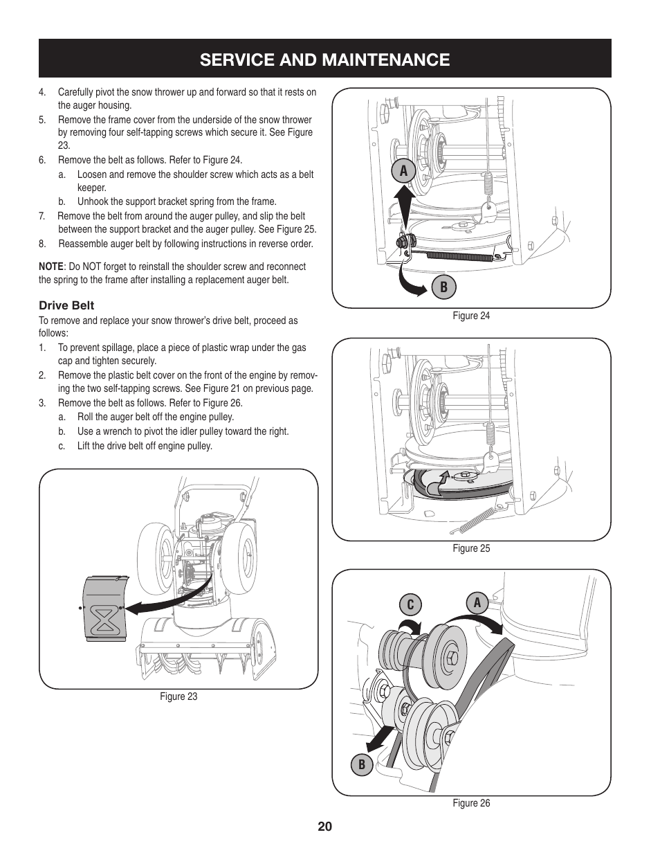 Service and maintenance | Sears 247.8879 User Manual | Page 20 / 64