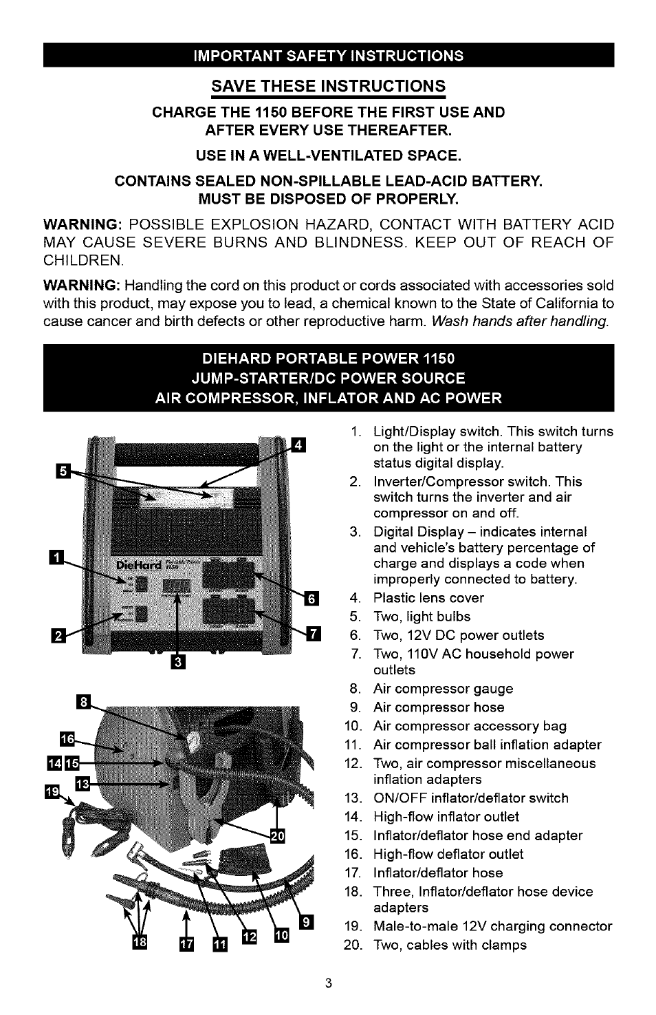 Sears 200.71488 User Manual | Page 3 / 11